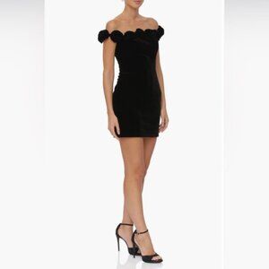 NWT Avec Les Filles Rosette Off-the-Shoulder Mini Dress Sz 14